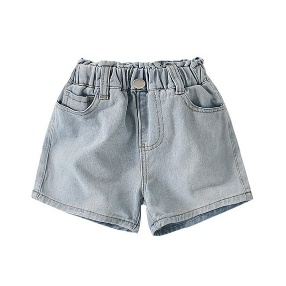 YTDSCS 1-8TYears Boys Girls Jean Denim Shorts for Kids Baby Soft Summer Girls Shorts Comfort Baby Girls Clothing Elastic Shorts