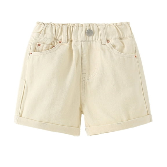 YTDSCS 1-8TYears Boys Girls Jean Denim Shorts for Kids Baby Soft Summer Girls Shorts Comfort Baby Girls Clothing Elastic Shorts
