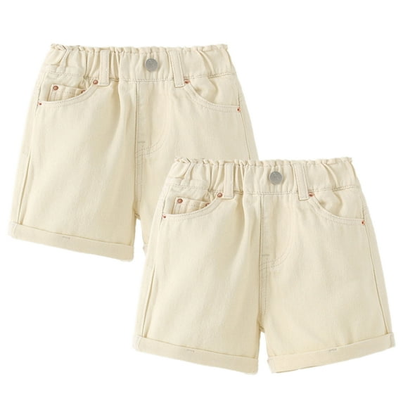 YTDSCS 1-8TYears Boys Girls Jean Denim Shorts for Kids Baby Soft Summer Girls Shorts Comfort Baby Girls Clothing Elastic Shorts