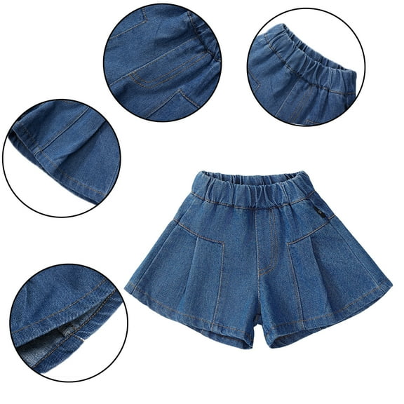 YTDSCS 1-8Y Girls Denim Jeans Shorts for Kids Baby,Toddler Stretch Denim Jeans Shorts for Girls