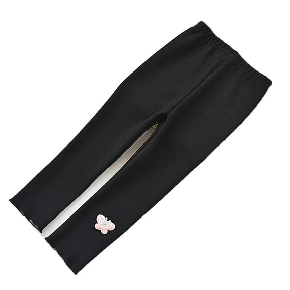 YTDSCS 1-9T Kids Girls Fall Winter Leggings for Baby Fleece Warm Trousers Little Girls Thick Tights Padded Bottoms for Toddler