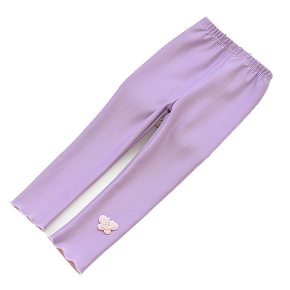 YTDSCS 1-9T Kids Girls Fall Winter Leggings for Baby Fleece Warm Trousers Little Girls Thick Tights Padded Bottoms for Toddler