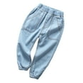 thumbnail image 1 of YTDSCS 2-10Y Little Boys Denim Pants Trousers Jogger Sweatpants Kids Elastic Sweatpants, 1 of 9