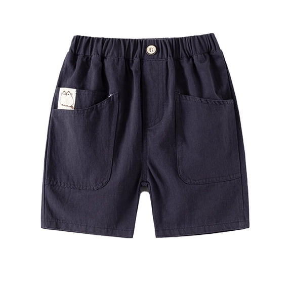 YTDSCS 2-10Y Toddler Boys' Shorts Summer Cotton Casual Pants with Pockets Elastic Waist Jogger Shorts Pants