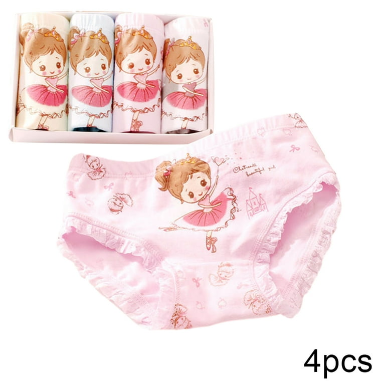GYUJNB Baby Kids Underwear Breathable Cotton Panties Toddler Girls Undies Soft Assorted Briefs 3