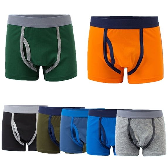YTDSCS 2-12Years Boys Soft Cotton Underwear Boxer Briefs for Kids Teen Panties Shorts Comfort Underwear Assorted Boyshort Panties (Pack of 5)