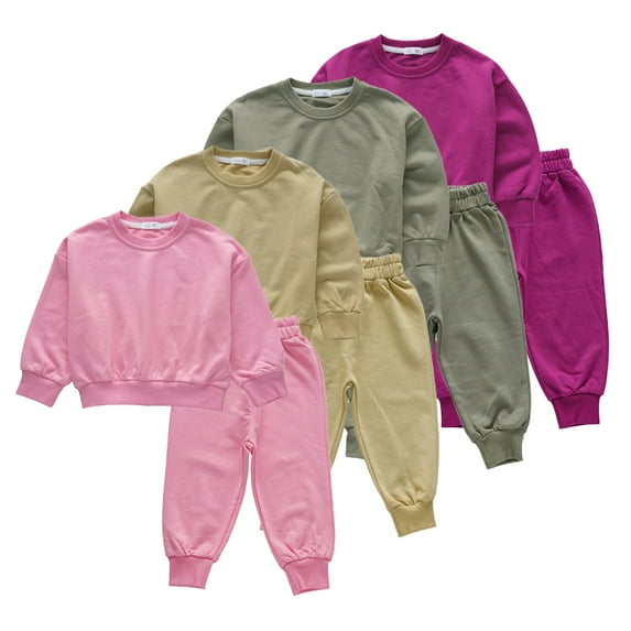 YTDSCS 2Pcs Kids Baby Sweatshirt Jogger Pants Set for Boys Long Sleeve Sweatshirt + Sweatpants Set Outfit Spring Fall Pullover Track Suits Set Baby Clothes Set for 12M-9Years