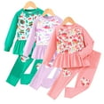 thumbnail image 1 of YTDSCS 2Pcs Kids Baby Toddler Spring Fall Clothing Set for Girls 3-7T Little Girl Floral Long Sleeve Pullover Top +leggings Pants Set Casual Sweatshirt Leggings Outfits, 1 of 7