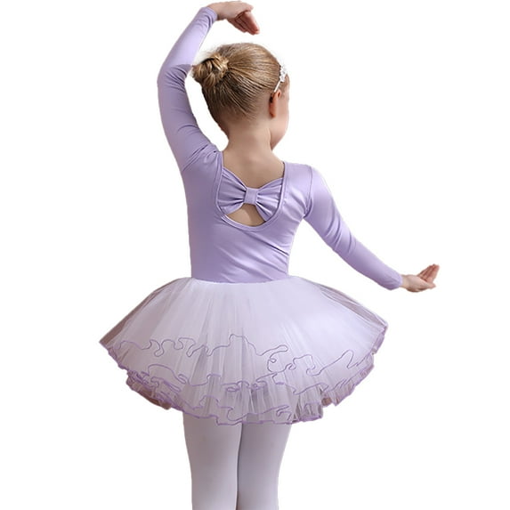 YTDSCS 3-11Y Kids Girls Dance Outfit//Toddler Dance Leotards//Long Sleeve Leotards for Girls//
