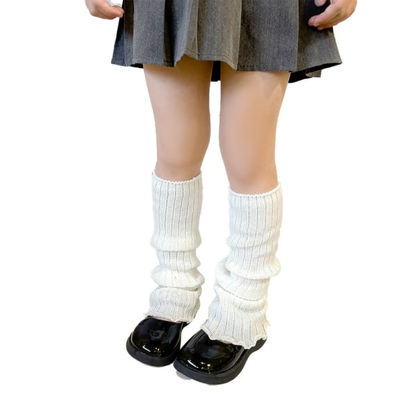 YTDSCS 3-12T Autumn Winter Girls Leg Warmers Wood Ear Trim Knee High Socks for Toddlers Kids