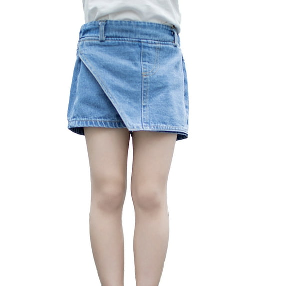 YTDSCS Girls Denim Jean Shorts Kids Baby Fashion Skirt Shorts Summer Beach Sports Short Pants for 3-12 Years
