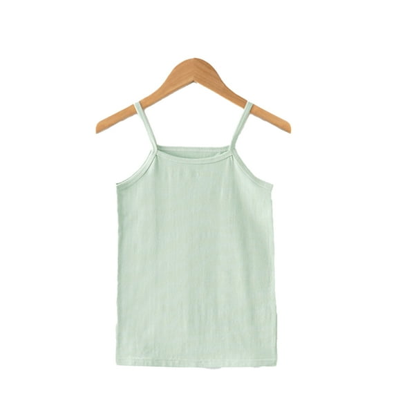 YTDSCS 3-15T Girls Undershirt Cotton Camisole Tank Top Solid Colors Cami Bottoming Underwears for Baby Toddler Kids Teen