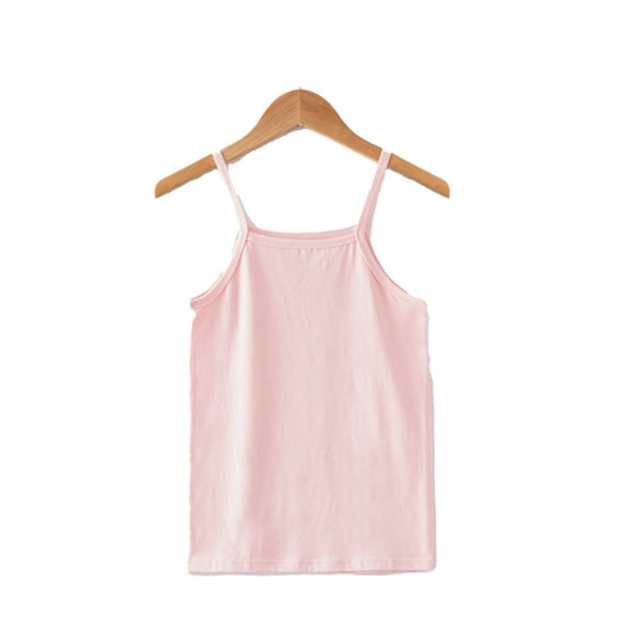 YTDSCS 3-15T Girls Undershirt Cotton Camisole Tank Top Solid Colors Cami Bottoming Underwears for Baby Toddler Kids Teen