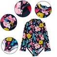 thumbnail image 1 of YTDSCS 3-9T Girls Long Sleeve Swimsuit Summer One Piece Bathing Suit Sun Printed Swimwear for Toddler Kids, 1 of 9