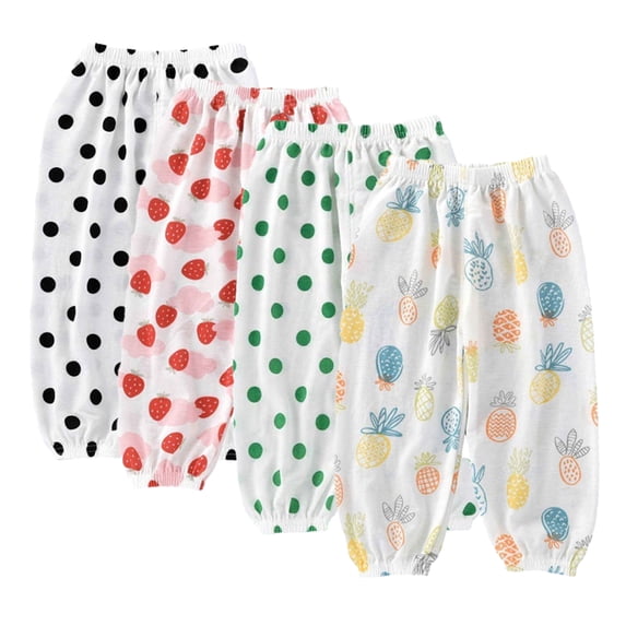 YTDSCS Baby Boys Girls Boys Summer Pants for 6 Months - 6 Years Toddler Ice Silk Casual Trousers Soft Cotton Anti-Mosquito Pants Kids Breathable Lantern Pants
