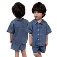 thumbnail image 1 of YTDSCS Baby Boys Girls Brother Sister Matching Short Sleeve Outfits Clothes/1-12Y Big Sister Little Sister Matching Outfits/Big Brother Little Brother Matching Denim Suit, 1 of 8