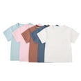 thumbnail image 1 of YTDSCS Baby Boys Girls Summer Tops T Shirts Infant Short Sleeve Crewneck Tees Solid Color Unisex Bamboo Fibre Tees Shirts 3 Months-3 Years, 1 of 9