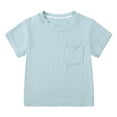 thumbnail image 1 of YTDSCS Baby Boys Girls Summer Tops T Shirts Infant Short Sleeve Crewneck Tees Solid Color Unisex Bamboo Fibre Tees Shirts 3 Months-3 Years, 1 of 9