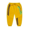 thumbnail image 1 of YTDSCS Baby Boys Sweatpants Toddler Cotton Jogger Pants Kids Cartoon Dinosaur Elastic Waist Trousers for Boys 1-8 Years Old, 1 of 7