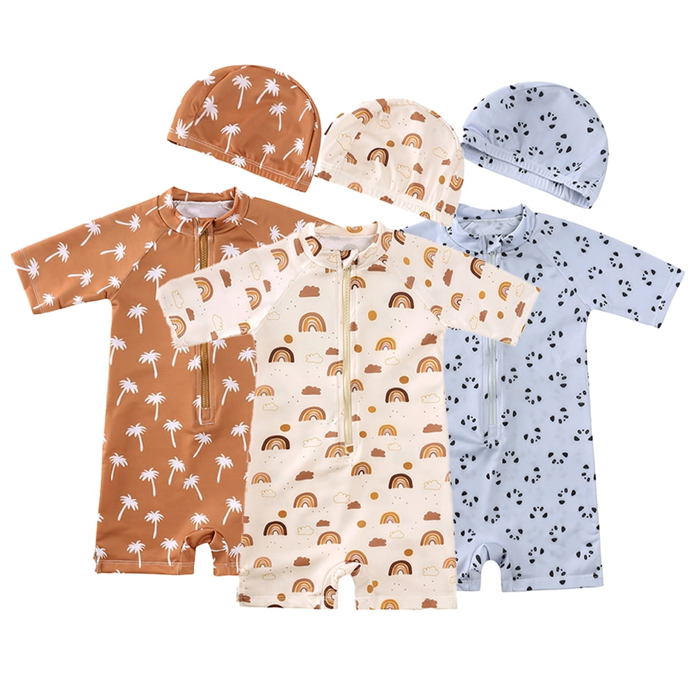 YTDSCS Baby Girls Boys One Piece Swimsuits Toddler Rash Guard Bodysuit