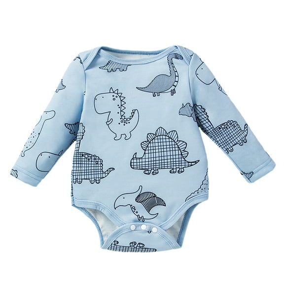 YTDSCS Baby Infant Boys Girls Onesies Dinosaur Print Bodysuit 0-24M Newborn Long Sleeve Jumpsuit Unisex Spring Fall Romper