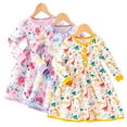 thumbnail image 1 of YTDSCS Baby Kids Spring Fall Floral Dress for Boys Girls Long Sleeve Casual Princess Dress Pullover Cute Fashion Dress,Size 3-7T, 1 of 9