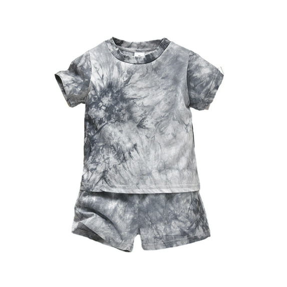 YTDSCS Baby Toddler Boys T-Shirt Outfits Tie Dye Short Sleeve Top + Shorts Summer Newborn Set 2Pcs for 6M-36M