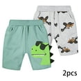 thumbnail image 1 of YTDSCS Boys 2Pcs Shorts Pants for Kids Baby 2-Pack Summer Short 1-9T Little Boys Cotton Casual Elastic Athletic Jogger Shorts with Pockets, 1 of 7