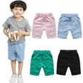 thumbnail image 1 of YTDSCS Boys Cotton Casual Jogger Shorts Toddler Summer Beach Shorts with Pockets Elastic Waist Breathable Middle Pants for Kids 9M-10T, 1 of 9
