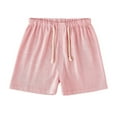 thumbnail image 1 of YTDSCS Boys Girls Cotton Linen Shorts for Kids Baby,Toddler Solid Color Casual Shorts Pants with Drawstring Summer Shorts for 1M-6 Years, 1 of 8