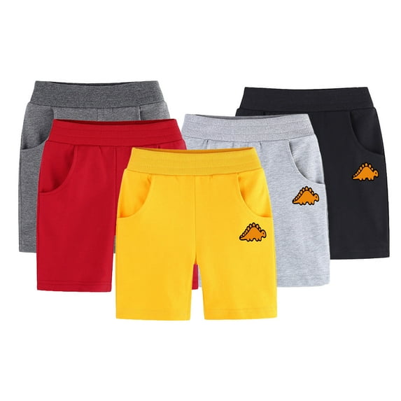 YTDSCS Boys Girls Shorts Pants for Kids Toddler,Little Boys Girls Summer Cotton Shorts Athletic Baby Elastic Five-Quarter Pants with Pockets Casual Comfortable Shorts for 1-9Years