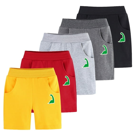YTDSCS Boys Girls Shorts Pants for Kids Toddler,Little Boys Girls Summer Cotton Shorts Athletic Elastic Five-Quarter Pants Baby Casual Sports Pants Shorts with Pockets (Age 1-9 Years)