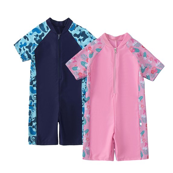 YTDSCS Boys Girls Swimsuits One Piece Rash Guard Set for Toddler Kids Upf 50+ Uv Protective Swimwea Summer Quick-Drying Bathing Suits 3-10 Years