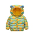 thumbnail image 1 of YTDSCS Boys Girls Winter down Cotton Coats for Kids Baby Light Puffer Padded Jacket Ear Hooded Toddler Fall Warm Outerwear for 1-7 Years Old, 1 of 9