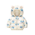 thumbnail image 1 of YTDSCS Boys Girls Winter down Cotton Coats for Kids Baby Light Puffer Padded Jacket Ear Hooded Toddler Fall Warm Outerwear for 1-7 Years Old, 1 of 9