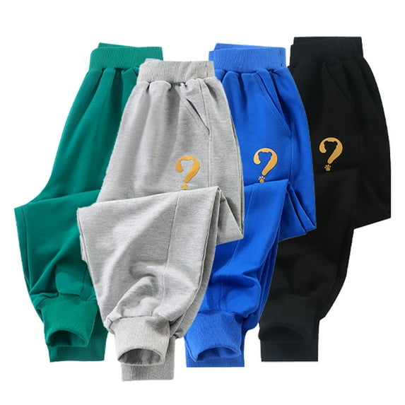YTDSCS Boys Spring Summer Sweatpants for Kids Toddler,Big Boy Jogger Pants Athletic Pants Youth Cotton Cute Elastic Waist Trousers,Size 2-12T