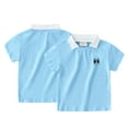 thumbnail image 1 of YTDSCS Boys Summer T-Shirt Tee for Kids Baby，Toddler Boys Short Sleev Shirt Cute Cotton Lapel Pullover T-Shirt for 1-5T, 1 of 8