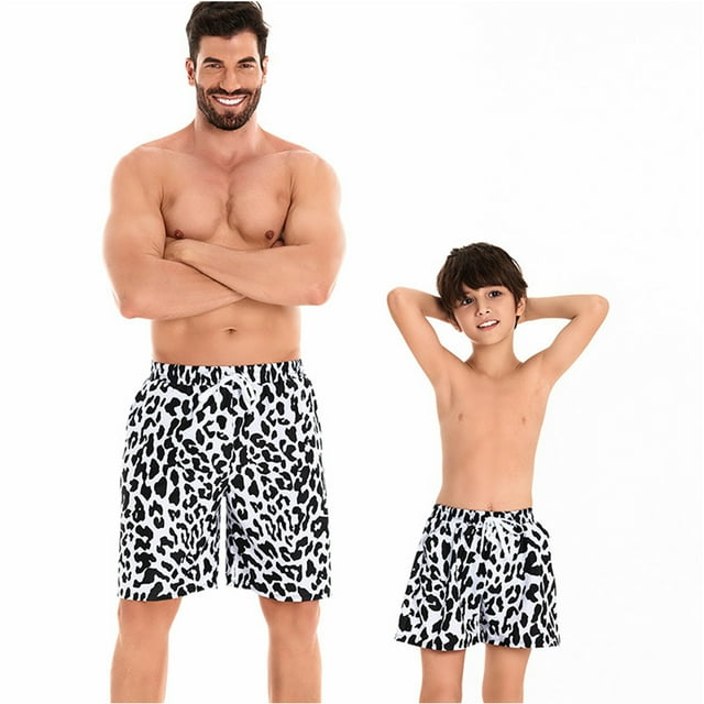 YTDSCS Father Son Matching Swim Trunks ParentChild Swimming Trunk Set