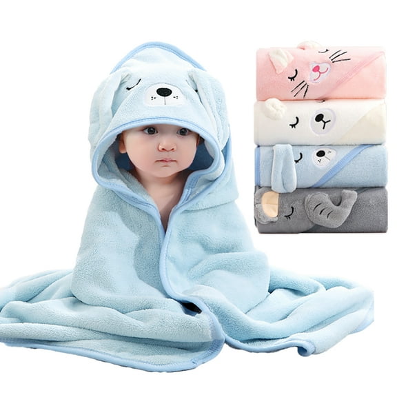 YTDSCS Girls Boys Hooded Baby Towels, Soft Baby Bath Towels for Toddler Spring Autumn Coral Fleece Bath Blanket