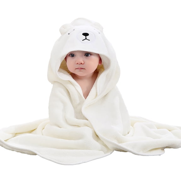 YTDSCS Girls Boys Hooded Baby Towels, Soft Baby Bath Towels for Toddler Spring Autumn Coral Fleece Bath Blanket