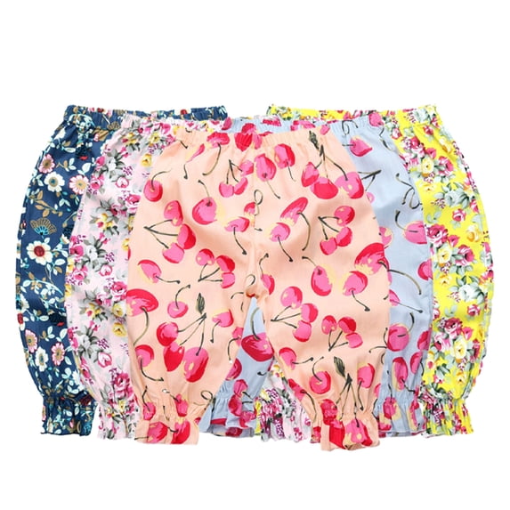 YTDSCS Girls Floral Sweatpants for Kids Baby Toddler Summer Spring Print Soft Jogger Pants Fashion Sweet Summer Spring Sports Seven Points Seven Points Pants,Sizes 1-9T