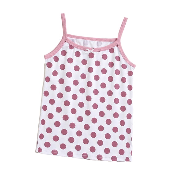 YTDSCS Girls'Sling Vest for Kids Baby Cotton Spaghetti Strap Undershirt 3-8Y Toddler Sleeveless Cartoon Halter Clothing Tops