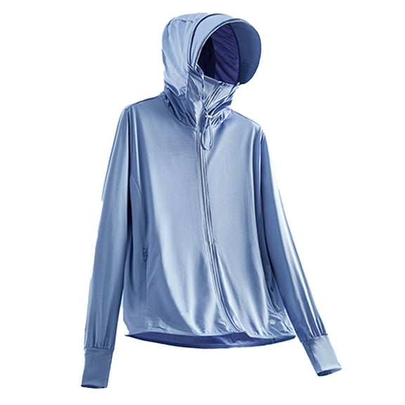 YTDSCS Ice Silk Sun Protection Jacket for Mens Womens Long Sleeve Sun Shirt UPF 50  UV Rashguard Summer Detachable Large Brim Sunsuits for Unisex M-4XL