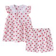 thumbnail image 1 of YTDSCS Infant Baby Girls Pajamas Set Summer Printing Sleepwear and Shorts Outfit Girls Sleeveless Pjs Cotton Jammies Loungewear for 6 Months - 4 Years 2PCS, 1 of 9