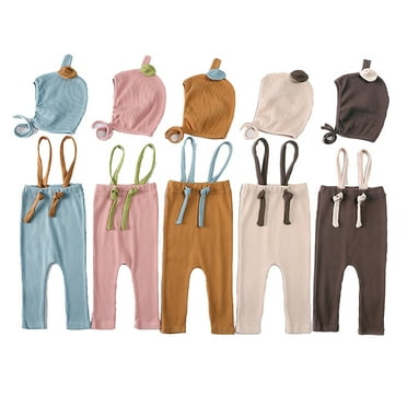 YTDSCS Infant Boys Girls Stretch Overalls Suspender Pants Baby Colour Blocking Casual Pants Spring Fall Trousers Leggings Overalls for Newborn 3 Months-24 Years