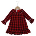 thumbnail image 1 of YTDSCS Infant Kids Plaid Christmas Pajamas Nightgowns Set for Boys Girls Cotton Sleepwear Baby Button down Pjs Jammies Outfit Toddler Spring Autumn Loungewear 3M-13T, 1 of 9