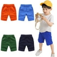 thumbnail image 1 of YTDSCS Kids Baby Boys Cotton Shorts Elastic Waist Knee Length Casual Five Pants Toddler with Pockets Solid Summer Jogger Shorts Pants for Boys 9 M-10Y, 1 of 9