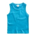 thumbnail image 1 of YTDSCS Kids Baby Boys Girls Summer Crewneck Tank Cotton Sleeveless Undershirts 2-7 Years Unisex Soft Solid Colors Vest, 1 of 7
