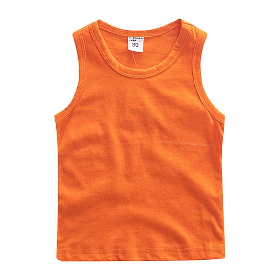 YTDSCS Kids Baby Boys Girls Summer Crewneck Tank Cotton Sleeveless Undershirts 2-7 Years Unisex Soft Solid Colors Vest