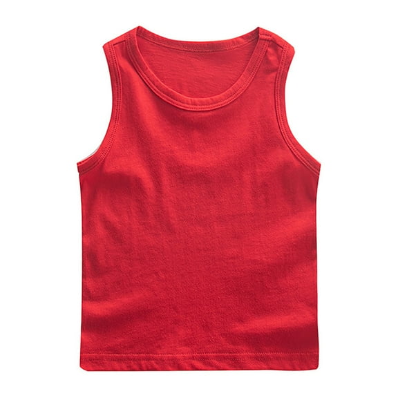YTDSCS Kids Baby Boys Girls Summer Crewneck Tank Cotton Sleeveless Undershirts 2-7 Years Unisex Soft Solid Colors Vest